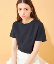 TOMMY HILFIGER ワンポイントロゴベーシックTシャツ トミーヒルフィガー トップス カットソー・Tシャツ ブラック ホワイト ネイビー グレー【送料無料】