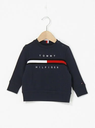 TOMMY HILFIGER IM FLG RB INSRT SWTS Nw Lght Gry Hth トミーヒルフィガー トップス スウェット・トレーナー ネイビー ブラック【送料無料】