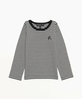 agnes b. ENFANT J190 E TS キッズ ボーダーTシャツ アニエスベー トップス カットソー・Tシャツ ブラック【送料無料】