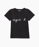 agnes b. ENFANT S137 E TS キッズ ロゴTシャツ アニエスベー トップス カットソー・Tシャツ ブラック【送料無料】