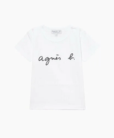 agnes b. ENFANT S137 E TS キッズ ロゴTシャツ アニエスベー トップス カットソー・Tシャツ ホワイト【送料無料】