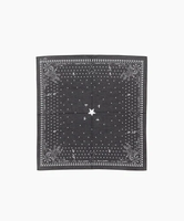 agnes b. FEMME KD40 HANDKERCHIEF BANDANA バンダナ柄ハンカチ アニエスベー ファッション雑貨 ハンカチ・ハンドタオル ブラック