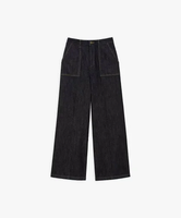 To b. by agnes b. WG51 PANTALON デニムワイドパンツ アニエスベー パンツ ジーンズ・デニムパンツ ネイビー【送料無料】