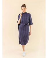 【SALE／60%OFF】agnes b. FEMME JDZ0 ROBE ストライプワンピース アニエスベー ワンピース・ドレス その他のワンピース・ドレス ブルー【送料無料】