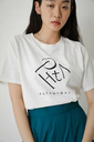 【SALE／50%OFF】AZUL BY MOUSSY PATH MOTIF TEE アズールバイマウジー トップス カットソー・Tシャツ ホワイト ブラック イエロー