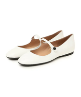 【SALE／50%OFF】SHIPS WOMEN STATUS:メリージェーンフラットシューズ シップス シューズ・靴 シューケア用品・シューズ小物 ブラック シルバー ホワイト【送料無料】