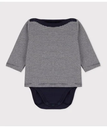 【SALE／20%OFF】PETIT BATEAU ミラレ長袖ボディ プチバトー マタニティウェア・ベビー用品 ロンパース・カバーオール【送料無料】