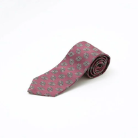 ABAHOUSE LASTWORD 【IMPORT FABRIC TIE】シルク ジオメトリック小紋 ネクタイ アバハウス スーツ・フォーマル ネクタイ・蝶ネクタイ ピンク グレー【送料無料】