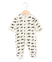 PETIT BATEAU ベロアプリント前開きロンパース プチバトー マタニティウェア・ベビー用品 ロンパース・カバーオール【送料無料】