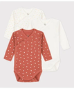 【SALE／20%OFF】PETIT BATEAU 長袖あわせボディ3枚組 プチバトー マタニティウェア・ベビー用品 ベビー肌着・新生児服【送料無料】