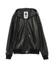 A BATHING APE LEATHER SHARK FULL ZIP JACKET M ア ベイシング エイプ ジャケット・アウター ライダースジャケット ブラック ブラウン【送料無料】