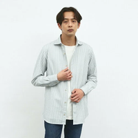 ABAHOUSE LASTWORD 【FLEX SHIRTS】マルチストレッチ ストライプ ジャージーシャツ アバハウス トップス シャツ・ブラウス グレー ネイビー【送料無料】