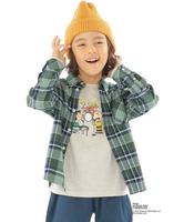 【SALE／70%OFF】SHIPS KIDS SHIPS KIDS:100~130cm / ネル チェック ボタンダウン シャツ シップス トップス シャツ・ブラウス グリーン ベージュ