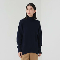 【SALE／30%OFF】collex ウールスリット衿フォルムプルオーバー コレックス トップス ニット ネイビー ホワイト ピンク ブルー【送料無料】