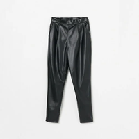 【SALE／40%OFF】HELIOPOLE FAKE LEATHER TAPERED PANTs エリオポール パンツ その他のパンツ ブラック カーキ【送料無料】