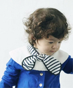 IENA ENFANT 【MARLMARL】別注 bibs ストライプ(baby) イエナ　アンファン マタニティウェア・ベビー用品 その他のベビーグッズ ネイビー【送料無料】