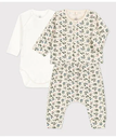 【SALE／20%OFF】PETIT BATEAU プリント3点セット プチバトー マタニティウェア・ベビー用品 ロンパース・カバーオール ホワイト【送料無料】