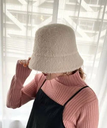 【SALE／50%OFF】LOWRYS FARM (W)シャギーバケットHAT ローリーズファーム 帽子 ハット ホワイト ブラック