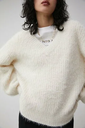 【SALE／60%OFF】AZUL BY MOUSSY SHAGGY V/N KNIT アズールバイマウジー トップス ニット ホワイト ブルー グレー