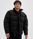 【SALE／51%OFF】GUESS (M)GUESS Originals Puffer Jacket ゲス ジャケット・アウター ブルゾン・ジャンパー ブラック【送料無料】