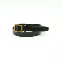 ABAHOUSE LASTWORD OILED LEATHER BLACK NARROW BELT アバハウス ファッション雑貨 ベルト レッド