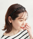 【SALE／20%OFF】ROPE' PICNIC PASSAGE サテンギャザーカチューシャ ロペピクニック ヘアアクセサリー カチューシャ・ヘアバンド ブラック グレー ベージュ