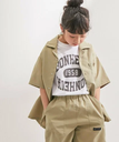 【SALE／47%OFF】ROPE' PICNIC KIDS 【BOYS】セットアップ対応/ハーフスリーブシャツ ロペピクニック トップス シャツ・ブラウス ベージュ ネイビー