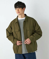 【SALE／50%OFF】SHIPS any 【SHIPS any 別注】HINSON: BDU シャツジャケット◇ シップス ジャケット・アウター ミリタリージャケット グリーン グレー ブラック ブルー【送料無料】