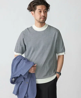 【SALE／50%OFF】SHIPS MEN SHIPS: CORDURA(R) TEXBRID(R) モックネック ニット Tシャツ シップス トップス ニット ブラック ホワイト ブラウン ネイビー【送料無料】