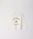 【SALE／24%OFF】ROPE' PICNIC KIDS 【KIDS】肩ギャザーくま転写プリントロングTシャツ ロペピクニック トップス カットソー・Tシャツ ホワイト ネイビー パープル