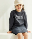 【SALE／24%OFF】ROPE' PICNIC KIDS 【KIDS】UNISEXビッグロゴロングTシャツ ロペピクニック トップス カットソー・Tシャツ グレー ホワイト ブルー