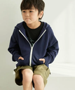 【SALE／47%OFF】ROPE' PICNIC KIDS 【KIDS】UNISEXロゴ刺繍入りオーバーサイズZIPフーディー ロペピクニック トップス パーカー・フーディー ネイビー パープル