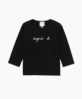 agnes b. ENFANT S137 L TS ベビー ロゴTシャツ アニエスベー トップス カットソー・Tシャツ ブラック【送料無料】