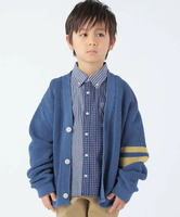 【SALE／30%OFF】SHIPS KIDS 【SHIPS KIDS別注】ARCH&LINE:110~145cm / ギマ コットン カーディガン シップス トップス カーディガン ブルー ブラウン【送料無料】