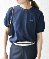 SHIPS any 【SHIPS any別注】LACOSTE: PIQUE クルーネック Tシャツ 24AW シップス トップス カットソー・Tシャツ ネイビー ホワイト ベージュ グリーン【送料無料】