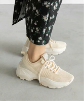 【SALE／70%OFF】RANDA 【SUSTAINABLE】晴雨兼用 ニットスニーカー ランダ シューズ・靴 スニーカー ホワイト グレー ピンク