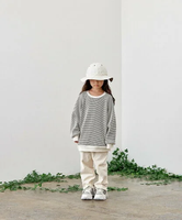 【SALE／30%OFF】SHIPS KIDS MOUN TEN.:110~140cm / バイカラー ワッフル セーター シップス トップス カットソー・Tシャツ ブラウン グレー【送料無料】