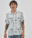 【SALE／30%OFF】GUESS GUESS 半袖 シャツ (M)Eco Rayon Stamp Shirt ゲス トップス シャツ・ブラウス ホワイト【送料無料】