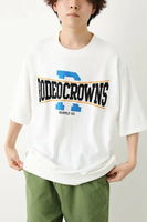 【SALE／50%OFF】RODEO CROWNS WIDE BOWL メンズAuth S/S LOOSEスウェット ロデオクラウンズワイドボウル トップス カットソー・Tシャツ ホワイト ブルー グレー