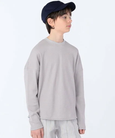 【SALE／50%OFF】SHIPS KIDS 【SHIPS KIDS別注】THYARD:145~170cm / ソフト ワッフル 長袖 カットソー シップス トップス カットソー・Tシャツ グレー ブラウン ネイビー【送料無料】