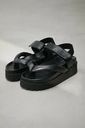 AZUL BY MOUSSY PADDED THONG SPORTS SANDALS アズールバイマウジー シューズ・靴 サンダル ブラック【送料無料】