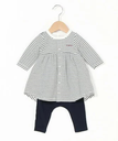 【SALE／30%OFF】PETIT BATEAU ミニマリニエールワンピース&レギンスセット プチバトー ワンピース・ドレス ワンピース【送料無料】