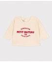 【SALE／20%OFF】PETIT BATEAU プリントスウェット長袖プルオーバー プチバトー トップス スウェット・トレーナー ホワイト【送料無料】