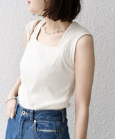 SHIPS WOMEN * 2WAY スクエアネック タンクトップ 24SS シップス トップス カットソー・Tシャツ ホワイト グレー ベージュ グリーン ブルー