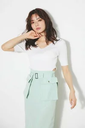 【SALE／80%OFF】rienda 2WAYサイドオープンVN Knit TOP リエンダ トップス ニット パープル イエロー ブラウン ブラック ホワイト
