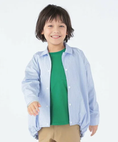 【SALE／50%OFF】SHIPS KIDS SHIPS KIDS:100~130cm / ドローストリング ストライプ シャツ シップス トップス シャツ・ブラウス ブルー【送料無料】