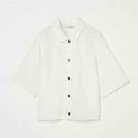 【SALE／30%OFF】HELIOPOLE CUBA COLLAR GRS LACE SHIRT エリオポール トップス シャツ・ブラウス ホワイト ブラック【送料無料】