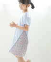 【SALE／40%OFF】ROPE' PICNIC KIDS 【KIDS】小花柄プリーツドッキングワンピース ロペピクニック ワンピース・ドレス ワンピース ブルー パープル