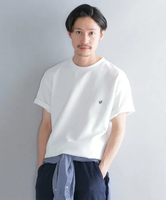 SHIPS MEN 【WEB限定】SHIPS: ワンポイント ロゴ バーズアイ Tシャツ 24SS シップス トップス カットソー・Tシャツ ホワイト グレー ブラック ブルー ネイビー【送料無料】