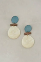 【SALE／20%OFF】AZUL BY MOUSSY WOOD * MARBLE ACRYL EARRINGS アズールバイマウジー アクセサリー・腕時計 その他のアクセサリー・腕時計 ホワイト ブラウン